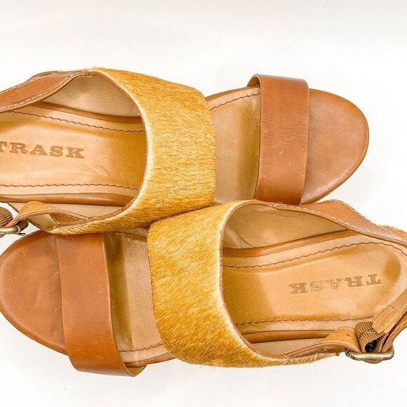 Trask Robyn Leather Platform Wedge Size 8.5 - Picture 5 of 7